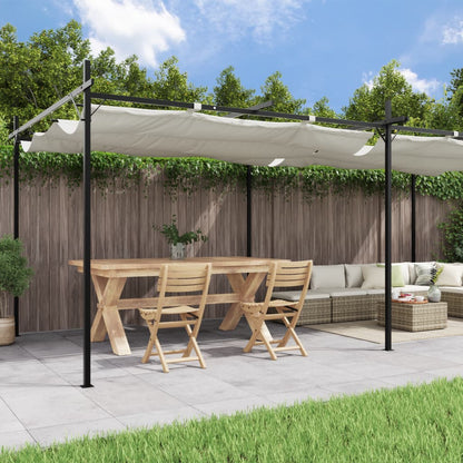 Pergola med infällbart tak  395x292x230 cm