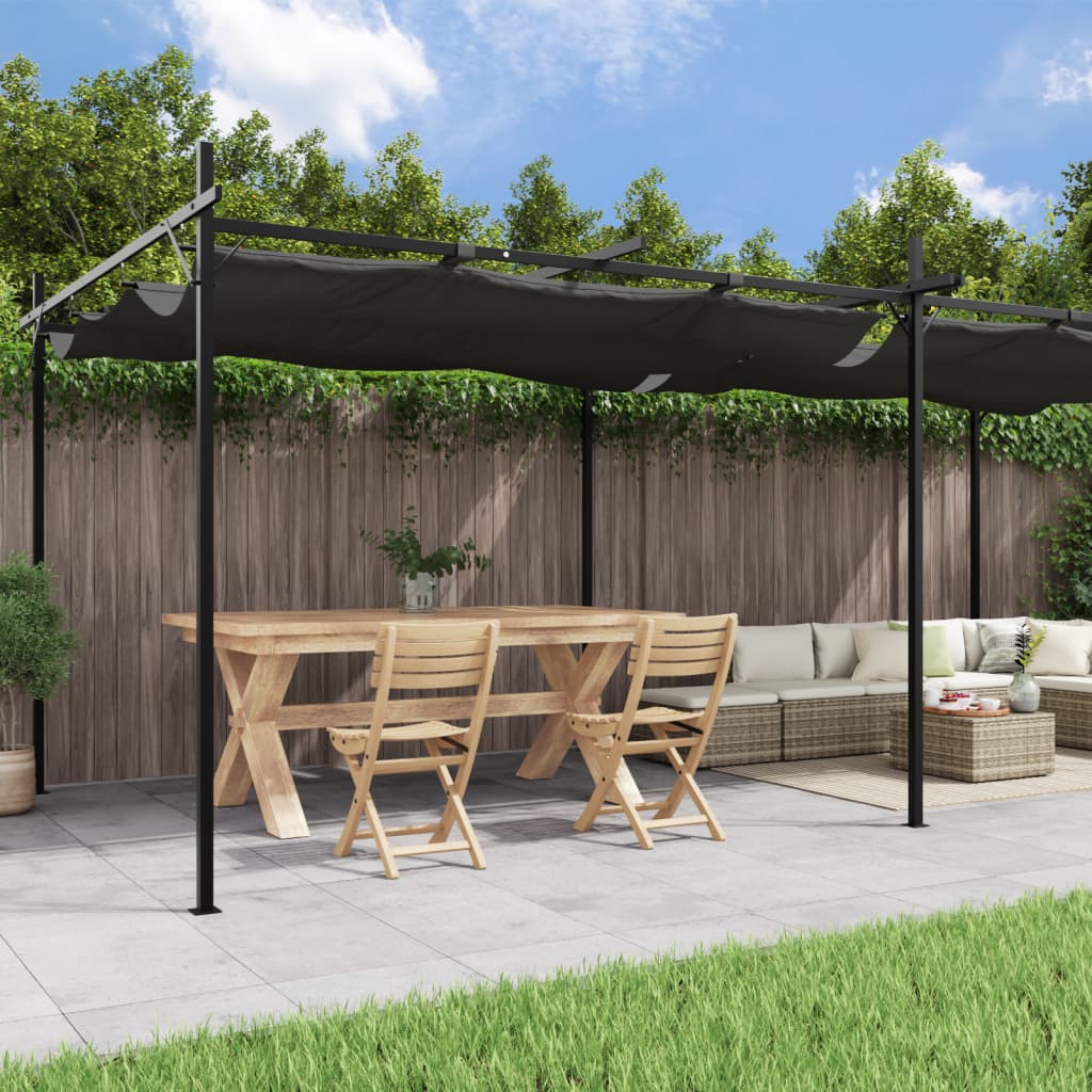 Pergola med infällbart tak  395x292x230 cm