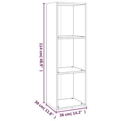 Bokhylla/tv-bänk  ek 36x30x114 cm konstruerat trä