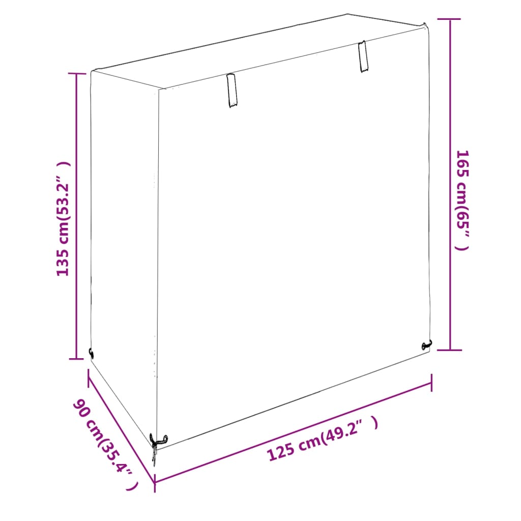 Överdrag för hammock 2 st 8 öljetter 125x90x135/165 cm polyeten - Möbelfabriken