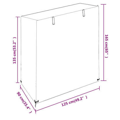 Överdrag för hammock 2 st 8 öljetter 125x90x135/165 cm polyeten - Möbelfabriken