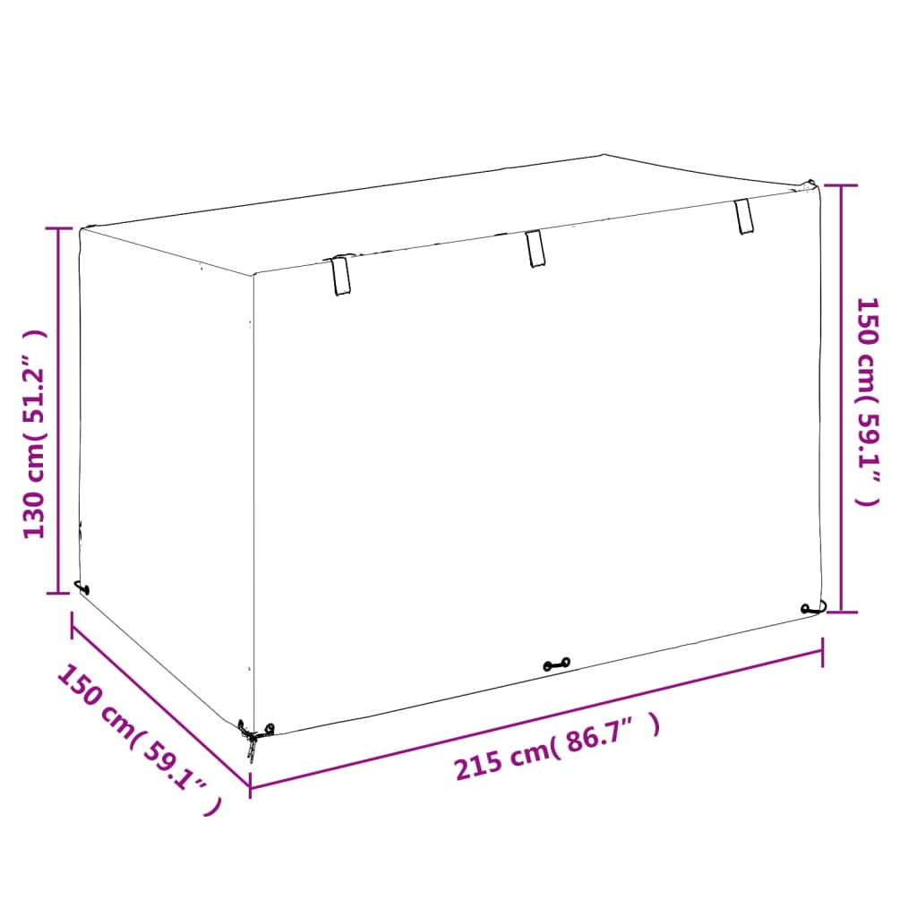 Överdrag för hammock 2 st 8 öljetter 125x90x135/165 cm polyeten - Möbelfabriken