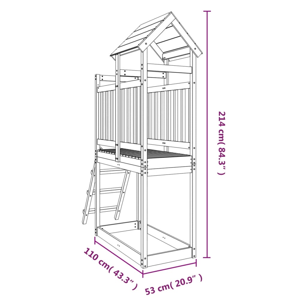 Lekplats 53x110x214 cm impregnerad furu