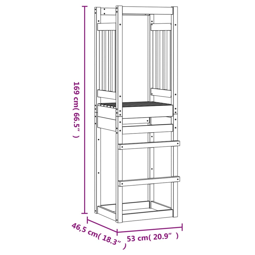 Lektorn 53x46,5x169 cm massiv furu