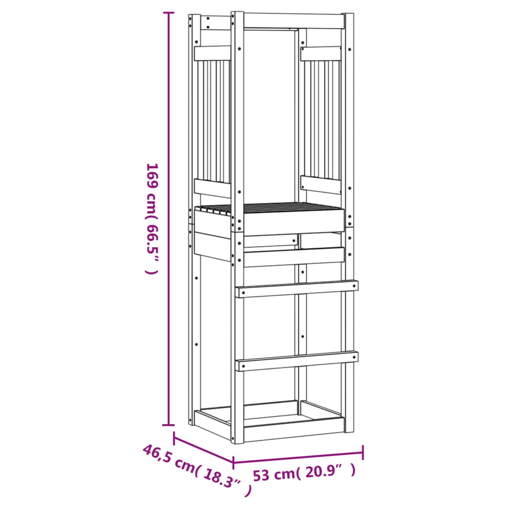 Lektorn 53x46,5x169 cm impregnerad furu