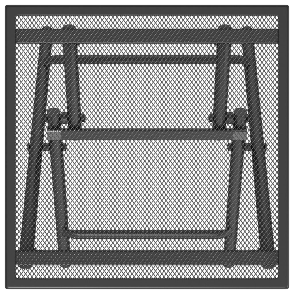 Trädgårdsbord hopfällbart  38x38x38 cm stålnät