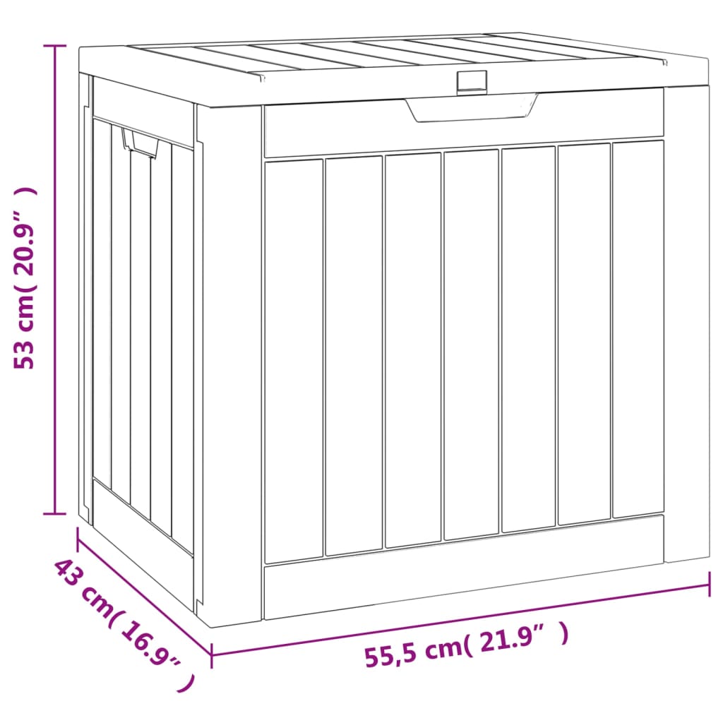 Dynbox ljusbrun 55,5x43x53 cm polypropen