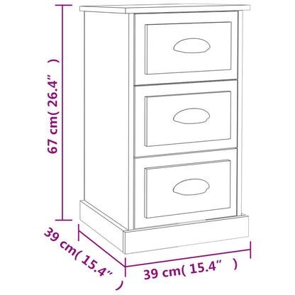 Sängbord  ek 39x39x67 cm konstruerat trä