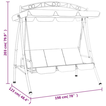 Hammock  198 cm tyg och stål