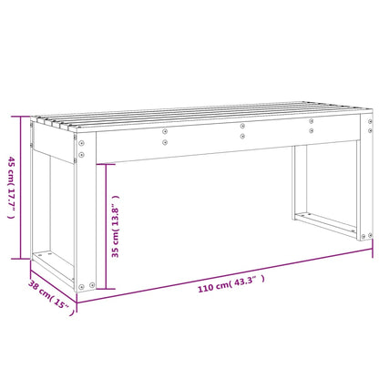 Trädgårdsbänk 80x38x45 cm massiv furu