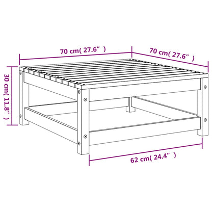 Trädgårdspall 70x70x30 cm massiv furu