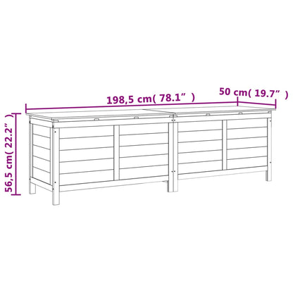 Dynbox 150x50x56,5 cm massivt granträ