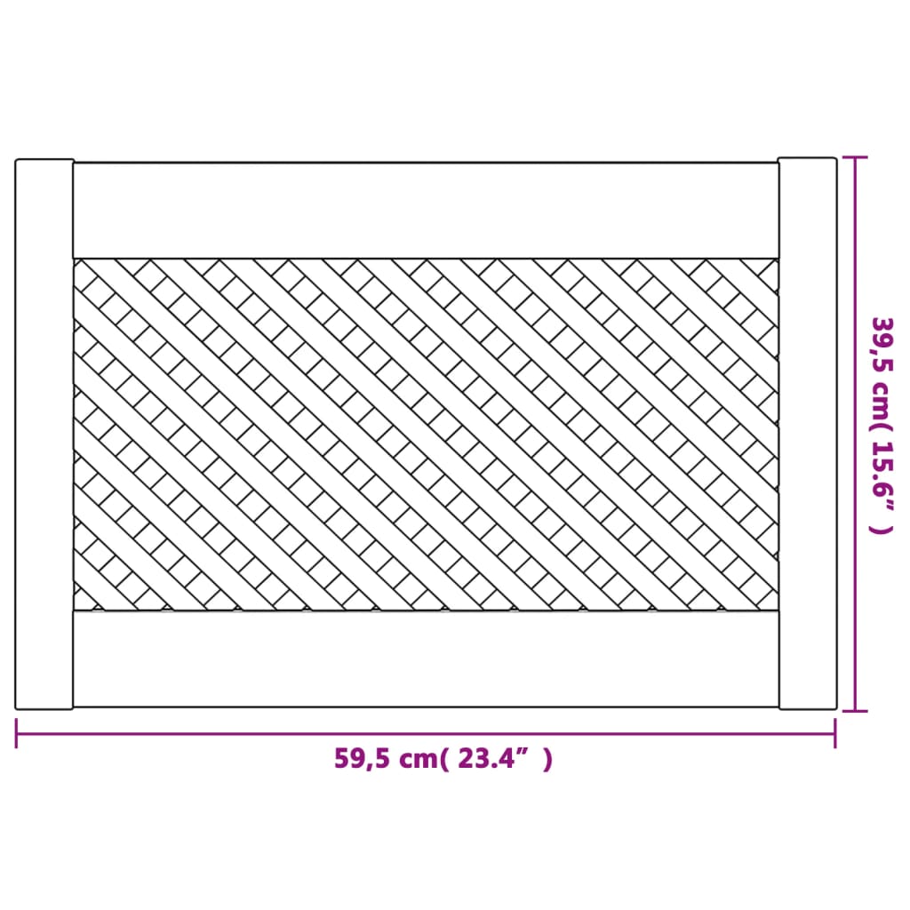 Skåpluckor gallerdesign 2 st 59,5x61,5 cm massiv furu