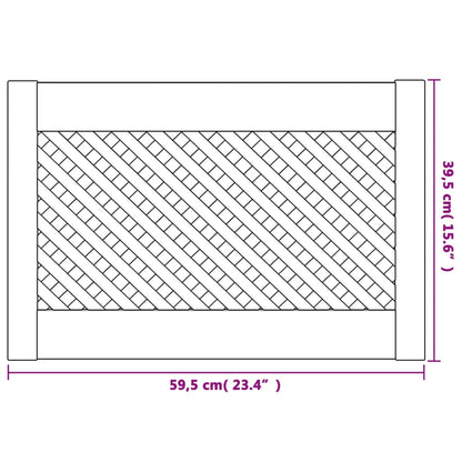 Skåpluckor gallerdesign 2 st 59,5x61,5 cm massiv furu