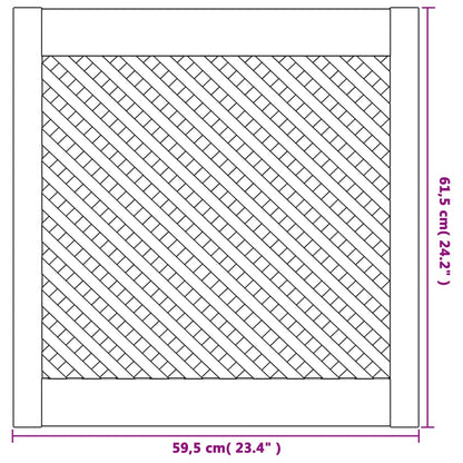 Skåpluckor gallerdesign 2 st 59,5x61,5 cm massiv furu