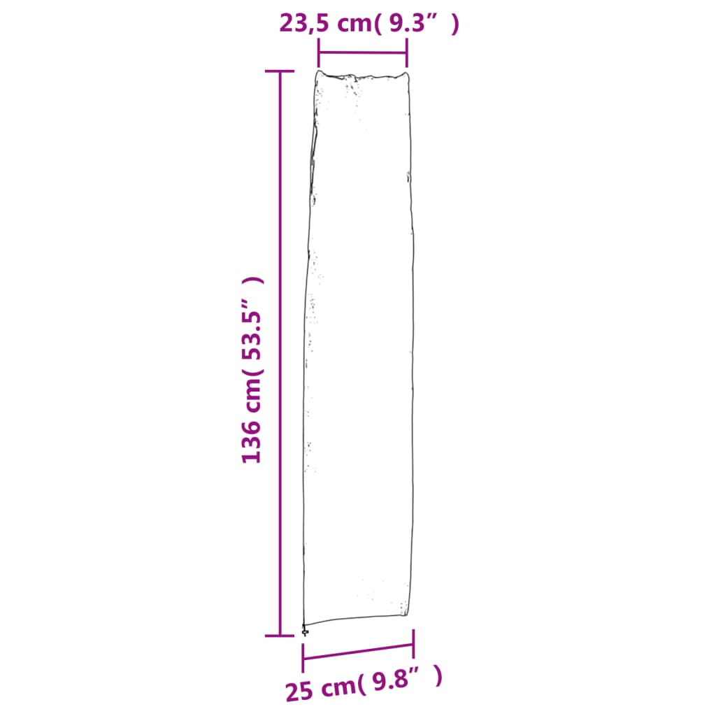 Parasollöverdrag  136x25/23,5 cm 420D oxford