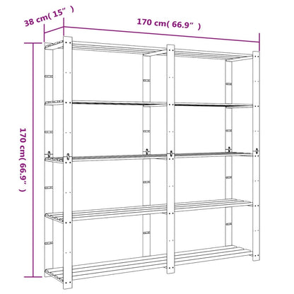 Förvaringshylla 3 hyllplan  60x38x90 massiv furu