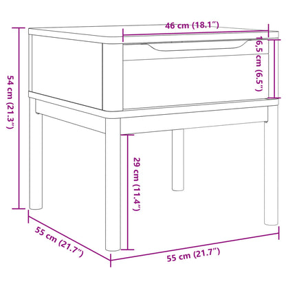 Lampbrod FLORO vaxbrun 55x55x54 cm massiv furu