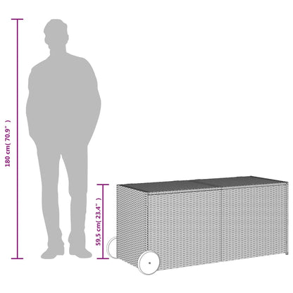 Dynbox med hjul blandad  190L konstrottning