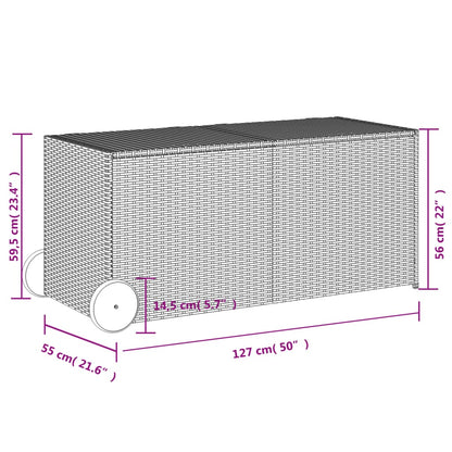 Dynbox med hjul blandad  190L konstrottning