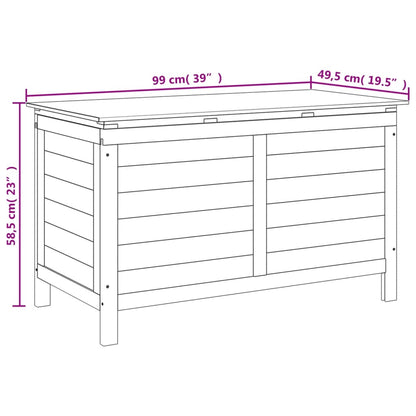 Dynbox 150x50x56,5 cm massivt granträ