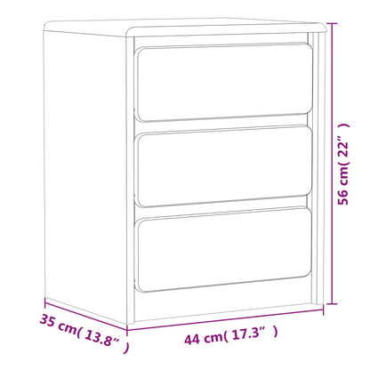 Sängbord SAUDA ek 44x35x56 cm massiv furu