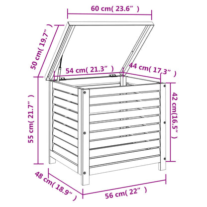 Dynbox 60x50x55 cm massivt akaciaträ