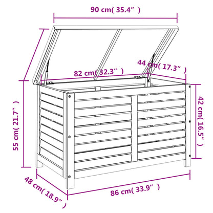 Dynbox 60x50x55 cm massivt akaciaträ