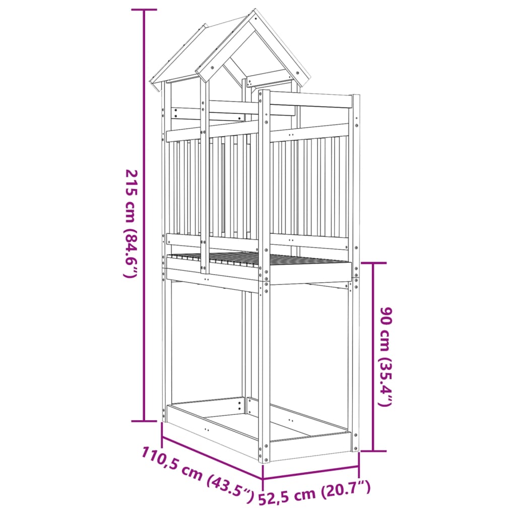 Lektorn 85x52,5x239 cm impregnerad furu