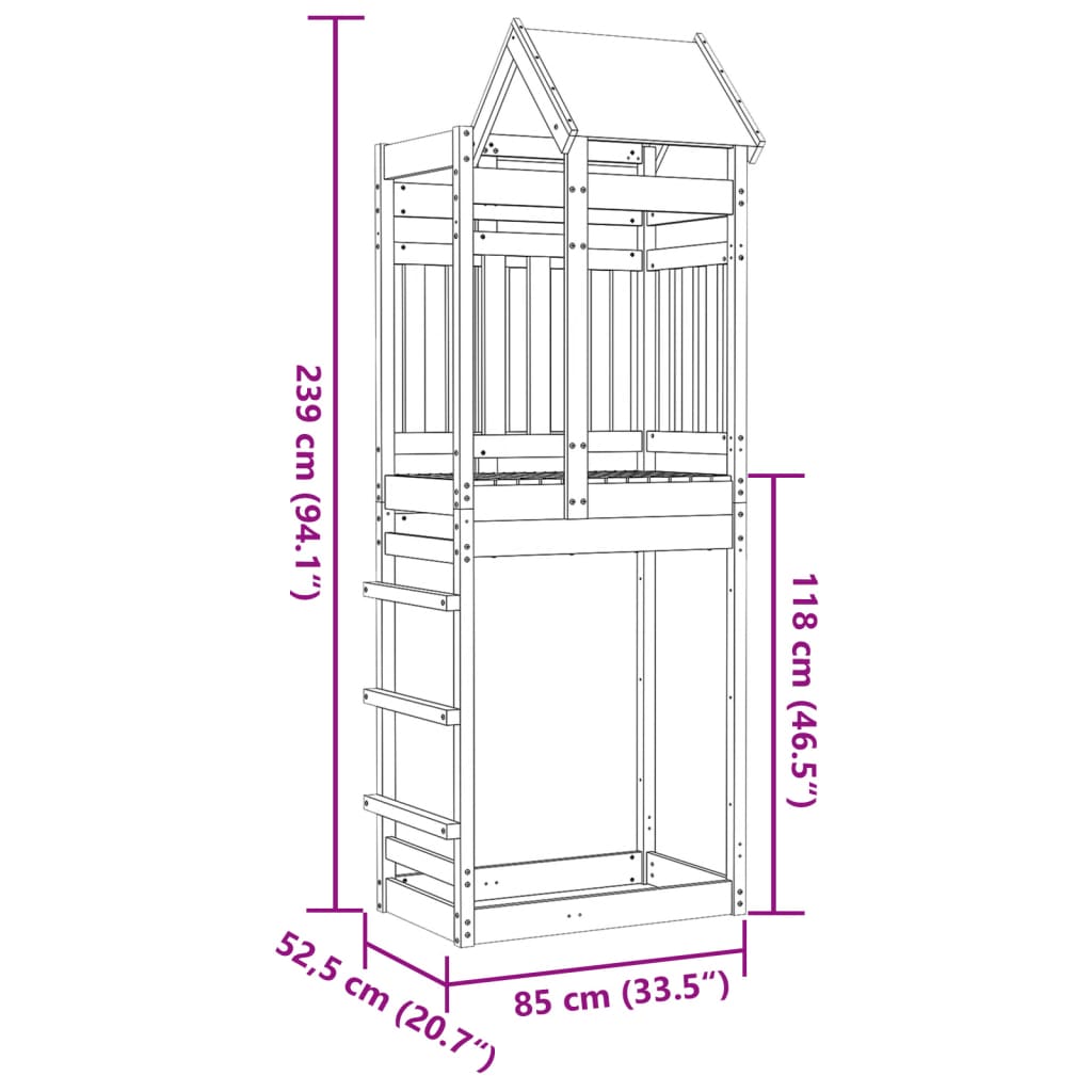 Lektorn 85x52,5x239 cm impregnerad furu