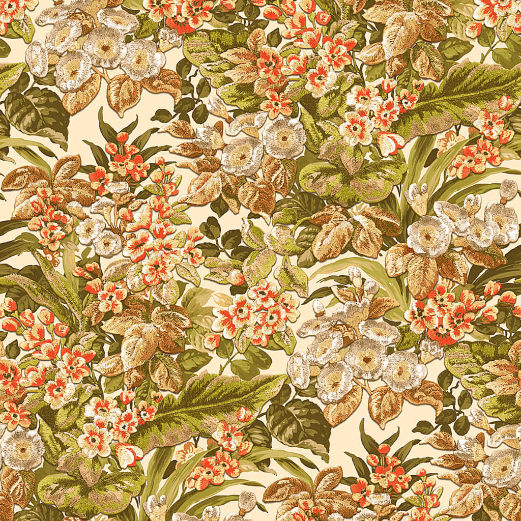 DUTCH WALLCOVERINGS Tapet blommig flerfärgad