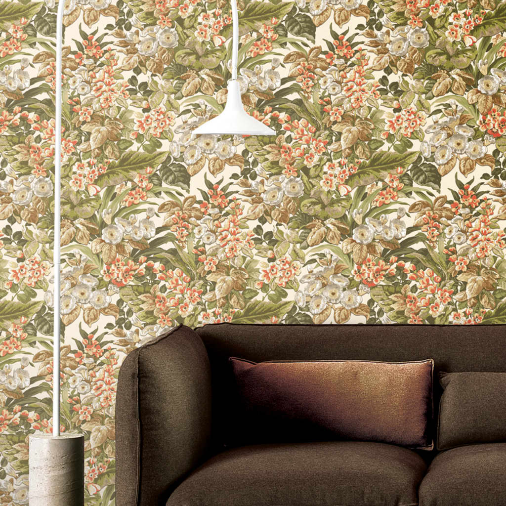 DUTCH WALLCOVERINGS Tapet blommig flerfärgad