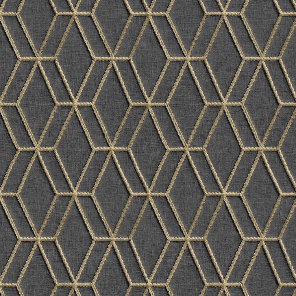 DUTCH WALLCOVERINGS Tapet hexagonal  och guld - Möbelfabriken